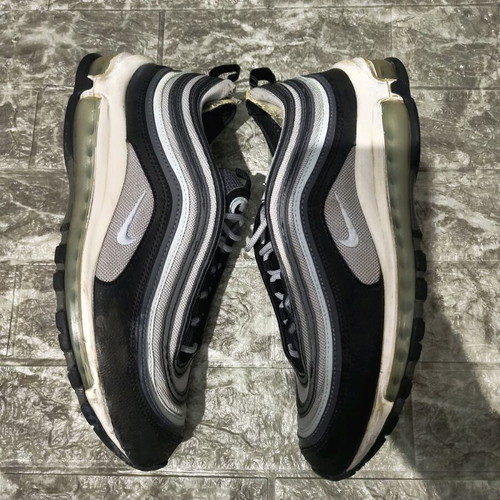 Nike Air Max 97 athletic shoes used, size 42, black and white