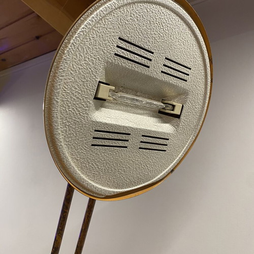 Vintage adjustable floor lamp with bronze details used