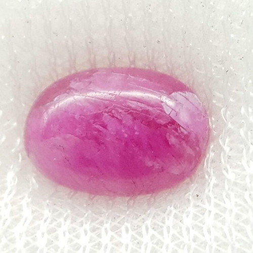 Ruby Cabochon 7.17cts natural, new with AIG certificate