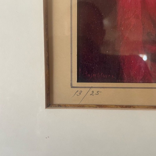 Botis Thalassinos Numbered Lithograph “Woman with Jug” like new with frame