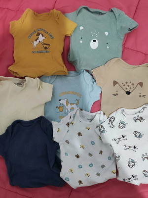 Baby bodysuits used, size 0-1