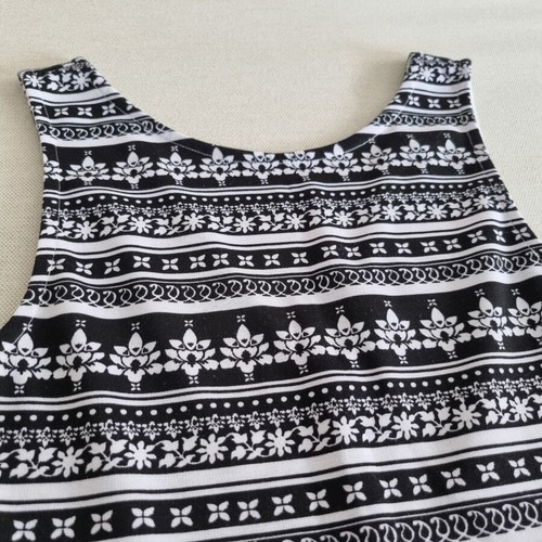 H&M mini dress with black and white pattern