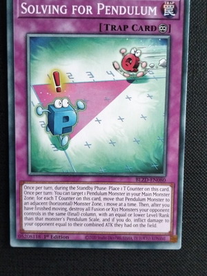 Solving for Pendulum 1st Edition Yu-Gi-Oh! Trap Card new