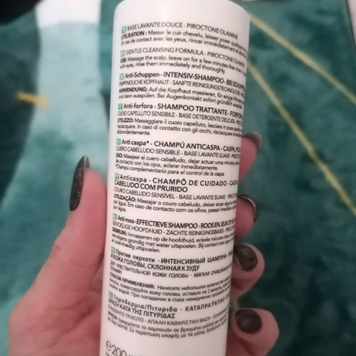 Dercos Sensitive shampoo used, about half full