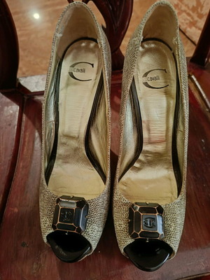 Just Cavalli high heels like new, size 40, black and beige