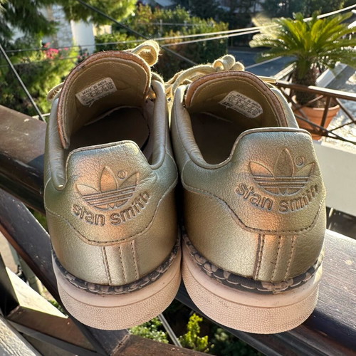 Adidas Stan Smith new bold sneakers size 36 2/3, like new, gold leather