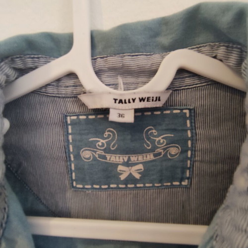Denim shirt turquoise, like new, slim fit, summer fabric