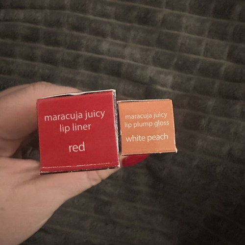 Tarte Maracuja Juicy Lip Liner Red and Lip Plump Gloss White Peach new