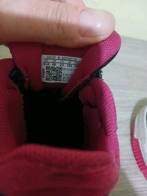 Adidas sneakers like new, size 23, black and pink