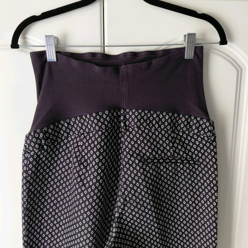 H&M fabric maternity pants used, black and white