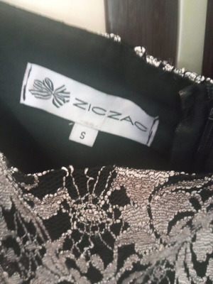 Zic Zac dress like new with lace, black and gold