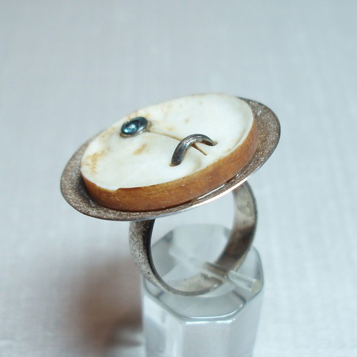 Blue Topaz handmade silver ring .925