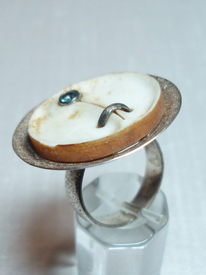 Blue Topaz handmade silver ring .925
