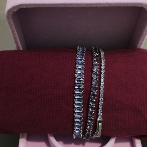 Bracelets set of three with synthetic zirconia new, very shiny