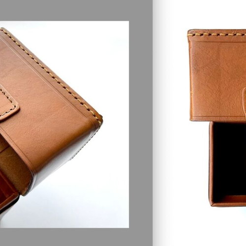 Tuscany Leather Duo leather box used, vintage edition by Aramis