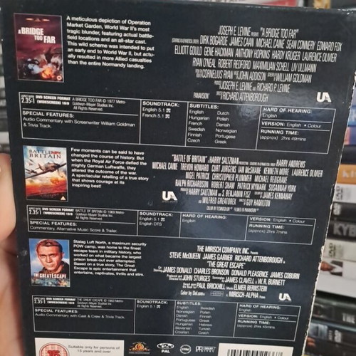 Essential War Epic Collection DVD with 3 great movies