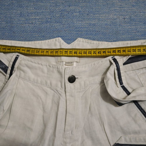 Diesel women's shorts like new, white with black details and belt