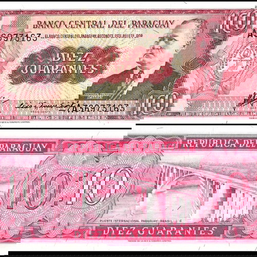 ΠΑΡΑΓΟΥΑΗ - 10 Guaranies 1963 - UNC