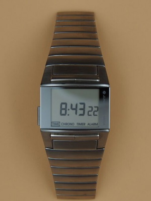 Junghans Mega 1000 използван, сребрист мъжки часовник в много добро състояние