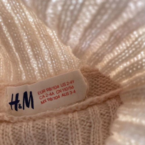 H&M girls' clothing set with unicorn turtleneck sweater and hooded zip jacket