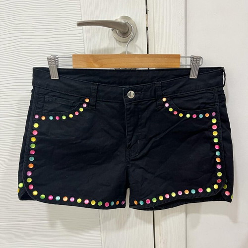 Love Moschino denim shorts used, size L, colourful studs