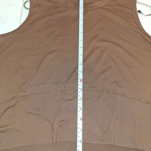 Asymmetric brown blouse like new, size L