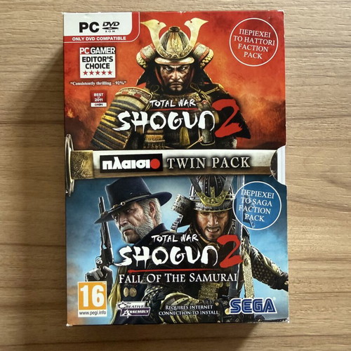 Total War Shogun 2 Twin Pack PC DVD like new, strategy game