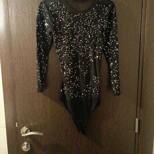 Bershka bodysuit with rhinestones like new, size XS