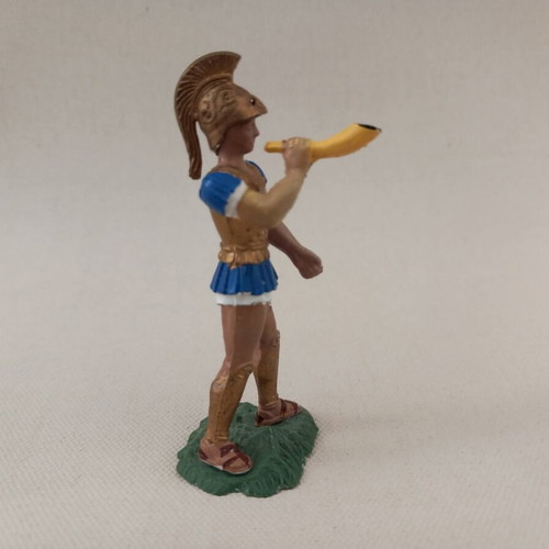 Athena Ancient Greek Soldier Figure with Horn