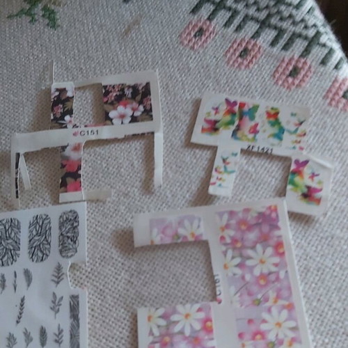 Nail tattoo stickers new, pack of 10 pieces