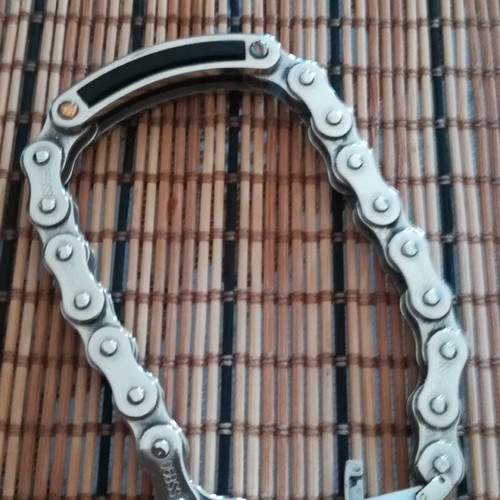 Men's bracelet used, stainless steel with safety clasp