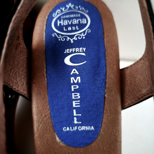Jeffrey Campbell boho wooden sandals size 41 like new, black