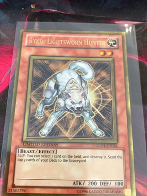 Ryko Lightsworn Hunter Χρυσή σπάνια κάρτα Yu-Gi-Oh Καινούργια