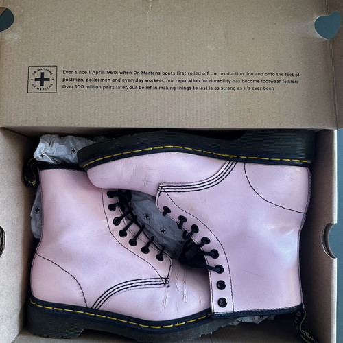 Dr. Martens boots size 38 pink patent leather used