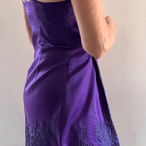 Karen Millen dress like new with exquisite brocade design, purple