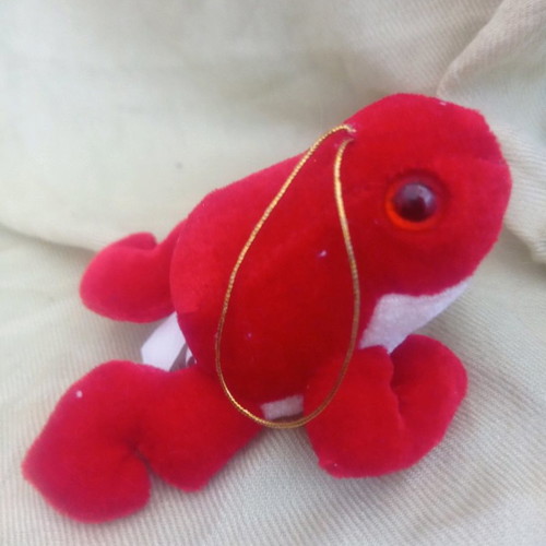 Plush frog 10cm washed