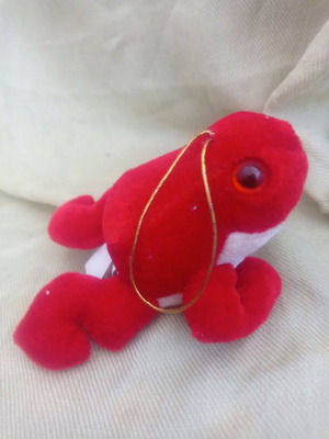 Plush frog 10cm washed