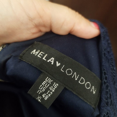 Mela London navy δαντελένιο φόρεμα XL σαν καινούργιο