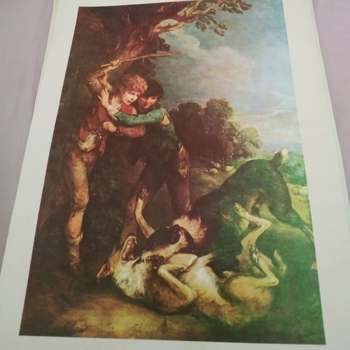Engravings used, pack of 8, 35 cm height, paper