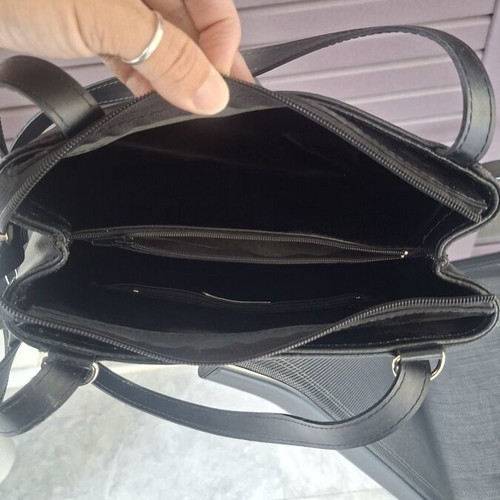 JK Leather 2-in-1 black leather bag, shoulder and backpack