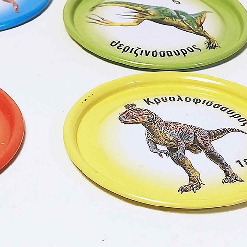 Nounou Fun Fun set of 16 metal tags dinosaur theme used