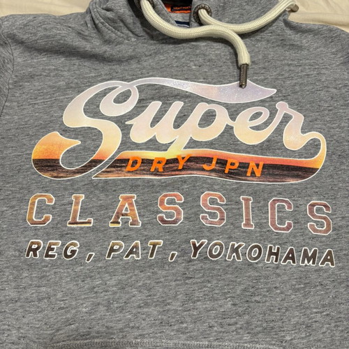 Superdry women's hoodie L used, grey