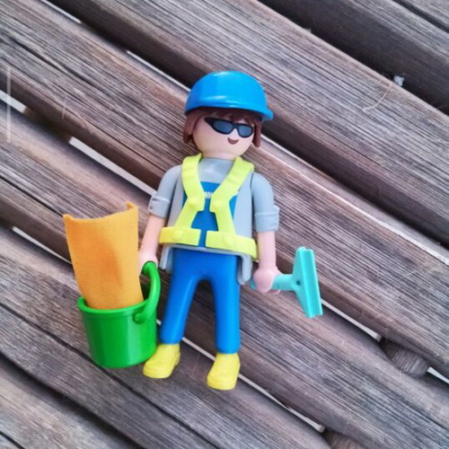 Playmobil window cleaner figure used