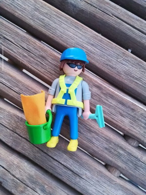 Playmobil window cleaner figure used