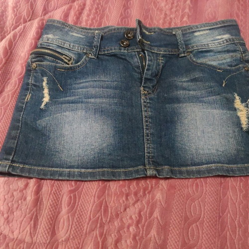 Mini skirt used, blue, size S
