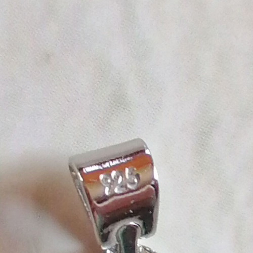 Silver 925 double cross rhodium plated new