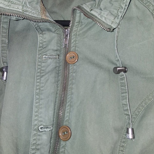 Zara women's khaki jacket used, medium, 100% cotton, autumn