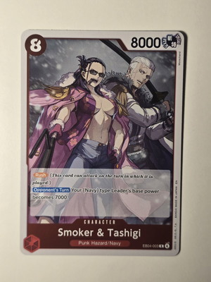 Smoker & Tashigi One Piece Card Game EB04-003 Rare like new