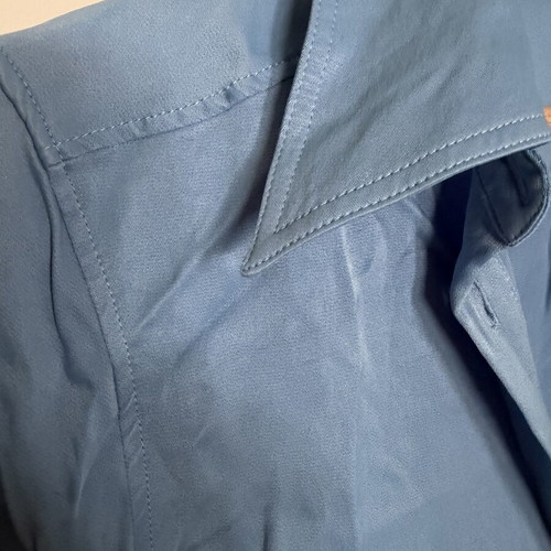 Zara shirt size M like new, blue turquoise satin look