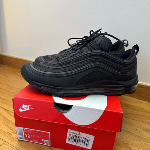 Nike Air Max 97 Triple Black sneakers size US 12.5 EU 47 like new